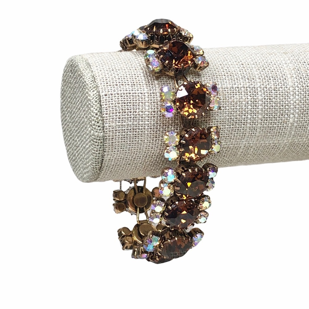 Vintage Austrian Crystal Aurora Borealis Bracelet